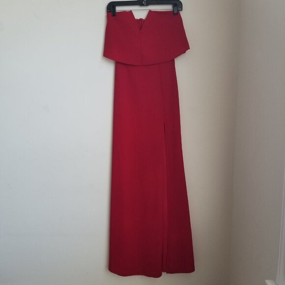 Lulu's Red Strapless Maxi Dress - Picture 3 of 14